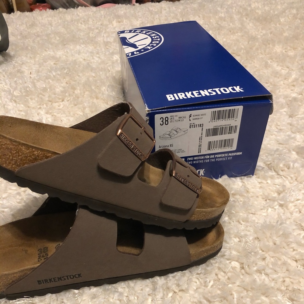 Birkenstock Arizona Sandal Mocca Mocha 38 Narrow Fit
